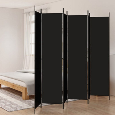 Vidaxl 6-Panel Room Divider Black 300X220 Cm Fabric Room Dividers from B&Q