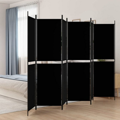 Vidaxl 6-Panel Room Divider Black 300X200 Cm Fabric Room Dividers from B&Q