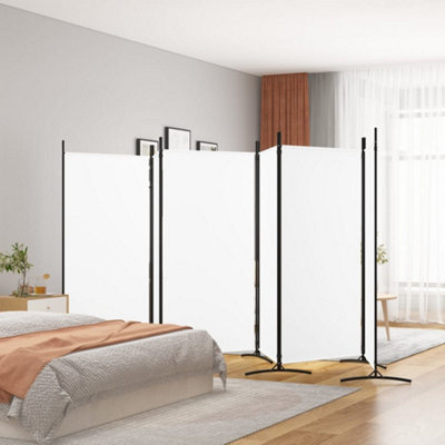 Vidaxl 6-Panel Room Divider 520X180 Cm Fabric Room Dividers White
