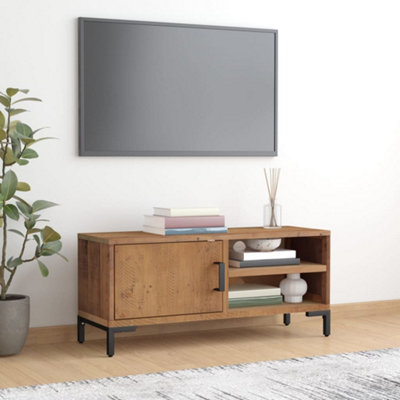 B&Q -  Tv Cabinet Brown 90X30X40 Cm Solid Pinewood