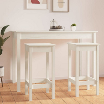 Vidaxl Bar Chairs 2 Pcs White 40X40X78 Cm Solid Wood Pine Bar Chairs from B&Q