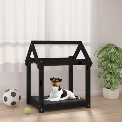 B&Q -  Dog Bed Black 61X50X70 Cm Solid Wood Pine