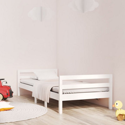 Blue Pirate White Bed Frame Without Mattress Solid Wood Pine - Image 4