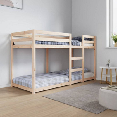 Vidaxl Grain Bunk Bed Without Mattress 75X190 Cm Single Solid Wood Pine Small