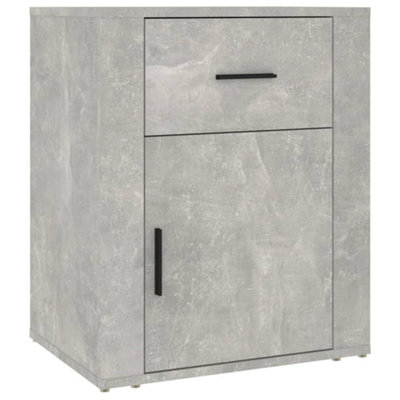 Vidaxl Bedside Cabinet Concrete Grey 50X36X60 Cm Engineered Wood