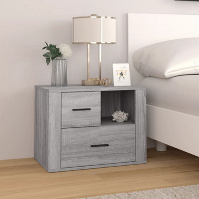 Vidaxl Bedside Cabinet Grey Sonoma 60X36X45 Cm Engineered Wood Bedside Cabinets from B&Q