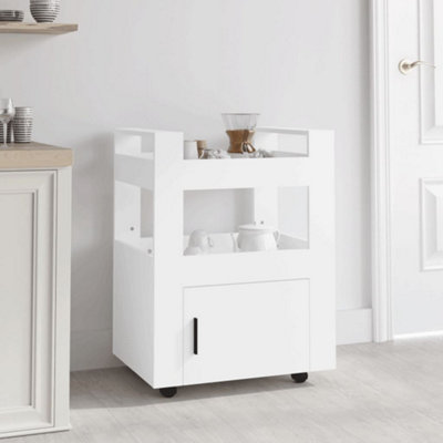 Vidaxl Kitchen Trolley White 60X45X80 Cm Engineered Wood Kitchen Trolleys from B&Q