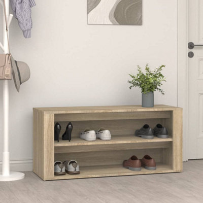 B&Q -  Shoe Rack Sonoma Oak 100X35X45 Cm Engineered Wood