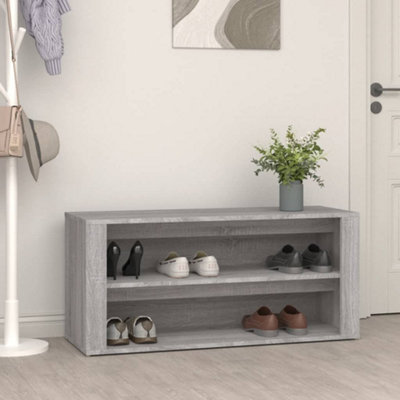 B&Q -  Shoe Rack Grey Sonoma 100X35X45 Cm Engineered Wood