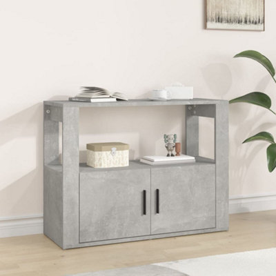B&Q -  Sideboard Concrete Grey 80X30X60 Cm Engineered Wood