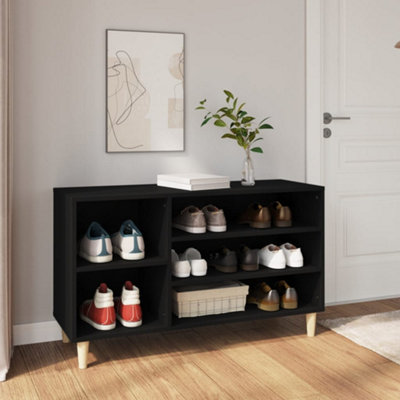 B&Q -  Shoe Cabinet Black 102X36X60 Cm Engineered Wood