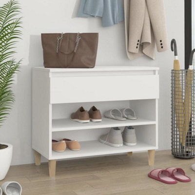 Walplus Shoe Cabinet 70X36x60 Cm Engineered Wood White