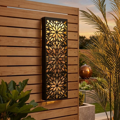 Lunaria Floral Solar Wall Art Panel from B&Q