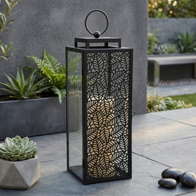 Lunaria Tall Leaf Urban Garden Lantern from B&Q