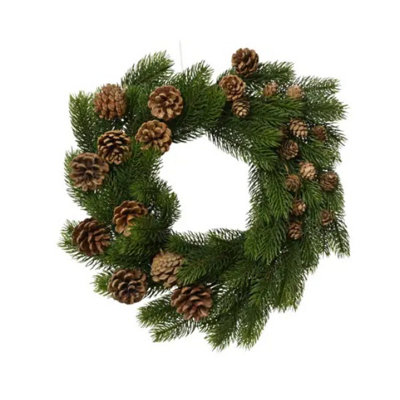 Kaemingk Christmas Pinecone WreathLarge 40Cm from B&Q