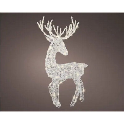 Kaemingk Led Light Up Christmas Reindeer Flashing Effect Outdoor Decoration L.52Cm W.32Cm H.91Cm from B&Q