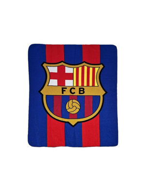 Fc Barcelona Stripe Fleece Blanket from B&Q