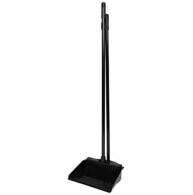 Brush And Dustpan On Handle Action Black from B&Q