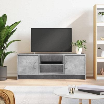 Walplus Tv Cabinet Concrete Grey 102X30X37.5 Cm Engineered Wood from B&Q