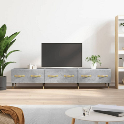 Walplus Tv Cabinet Concrete Grey 150X36X30 Cm Engineered Wood from B&Q