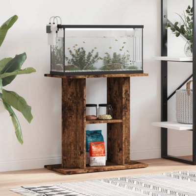 B&Q -  Aquarium Stand Smoked Oak 60X30X60 Cm Engineered Wood
