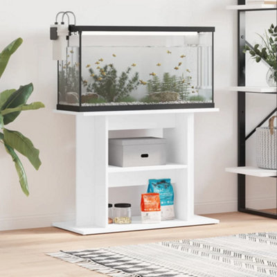 Vidaxl (White, 80 X 35 X 60 Cm) Aquarium Stand Fish Tank Stand Cabinet Aquarium Base Engineered Wood - Image 3