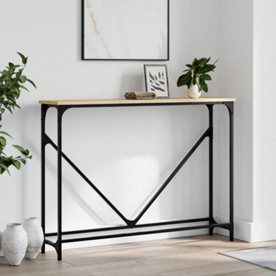 B&Q -  Console Table Sonoma Oak 102X22.5X75 Cm Engineered Wood