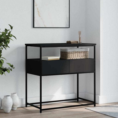 Vidaxl Black Console Table 75X40x75 Cm Engineered Wood