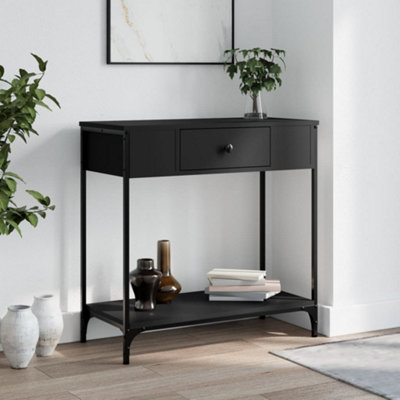 Vidaxl Console Table Black 75X34.5X75 Cm Engineered Wood from B&Q
