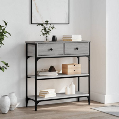 Vidaxl Console Table Grey Sonoma 72.5X25x75 Cm Engineered Wood, Grey - Image 4