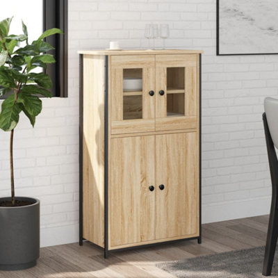 Vidaxl (Sonoma Oak) Highboard Sideboard Storage Cabinet Home Side Cabinet Engineered Wood - Image 4
