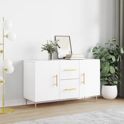 Vidaxl (White) Sideboard Storage Side Cabinet Cupboard Concrete Grey Engineered Wood - Image 3