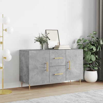 B&Q -  Sideboard Concrete Grey 100X36X60 Cm Engineered Wood
