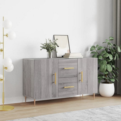 B&Q -  Sideboard Grey Sonoma 100X36X60 Cm Engineered Wood