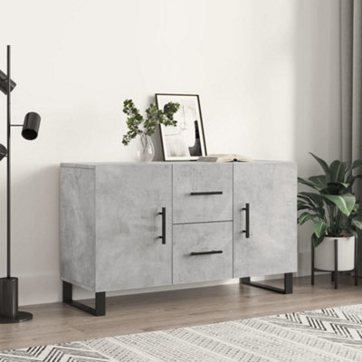 B&Q -  Sideboard Concrete Grey 100X36X60 Cm Engineered Wood
