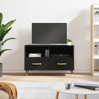 Vidaxl Tv Cabinet 80X36x50 Cm Engineered Wood Black
