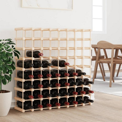 Vidaxl (72 Bottle) Wine Rack Drinking Rack Wine Shelf Wine Bottle Holder Solid Wood Pine - Image 3