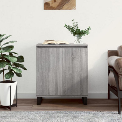 B&Q -  Sideboard Grey Sonoma 60X35X70 Cm Engineered Wood