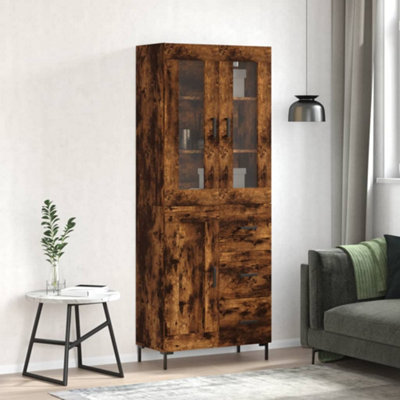 VIDAXL Highboard - Smoked Oak - 180 x 69.5 x 34cm - Brown - Image 4