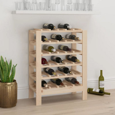Vidaxl Wine Rack 61.5X30X82 Cm Solid Wood Pine from B&Q