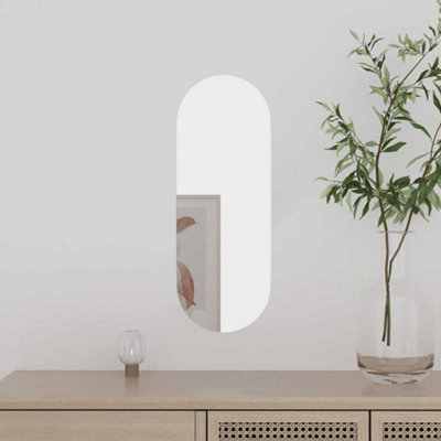 Vidaxl Wall Mirror 15X40 Cm Glass Oval from B&Q