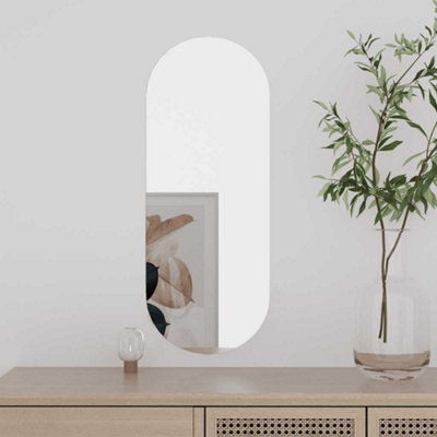 Vidaxl Wall Mirror 20X50 Cm Glass Oval from B&Q