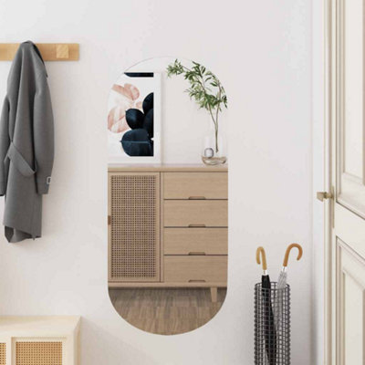 Vidaxl Wall Mirror 35X80 Cm Glass Oval from B&Q