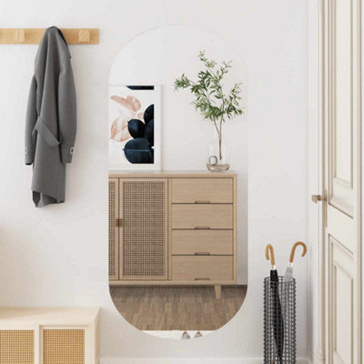 Vidaxl Wall Mirror 45X100 Cm Glass Oval from B&Q