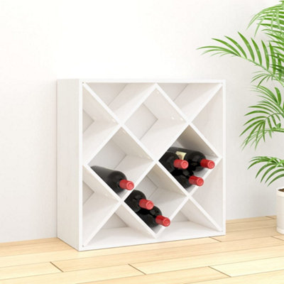 B&Q -  Wine Cabinet White 62X25X62 Cm Solid Wood Pine