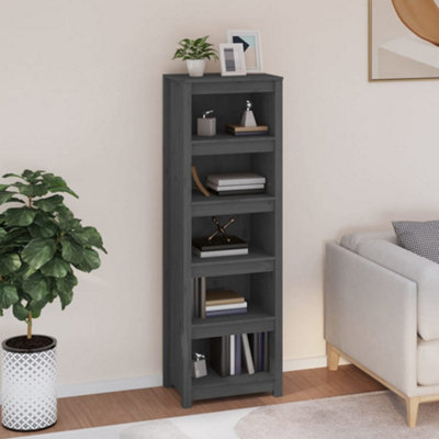 Vidaxl (Grey, 50 X 35 X 154 Cm) Solid Wood Pine Book Cabinet Display Organiser Multi Colours/Sizes - Image 4