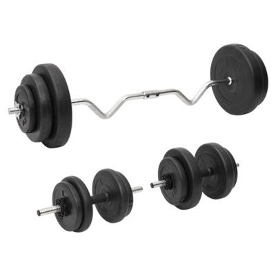 Vidaxl Curl Barbell And Dumbbell With Plates 60 Kg from B&Q
