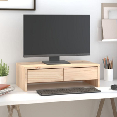 Vidaxl Monitor Stand 50X27X15 Cm Solid Wood Pine from B&Q