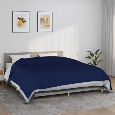 Vidaxl Weighted Blanket Blue 220X260 Cm 11 Kg Fabric Weighted Blankets from B&Q