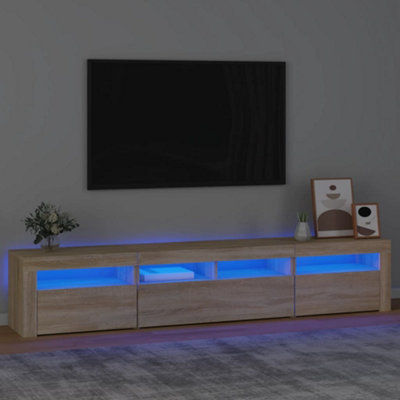 B&Q -  Tv Cabinet With Led Lights Sonoma Oak 210X35X40 Cm
